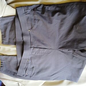 Rafaella Comfort Pull On Dark Gray Pants 16, stretch,  elastic waistband